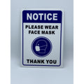 Face Mask Sign Notice. Plastic 7in x 10in, 4 pack