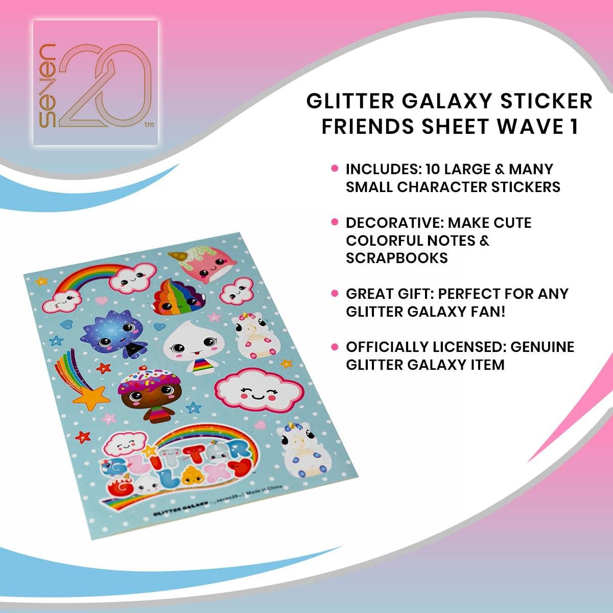 Glitter Galaxy Sticker Friends Sheet Wave 1