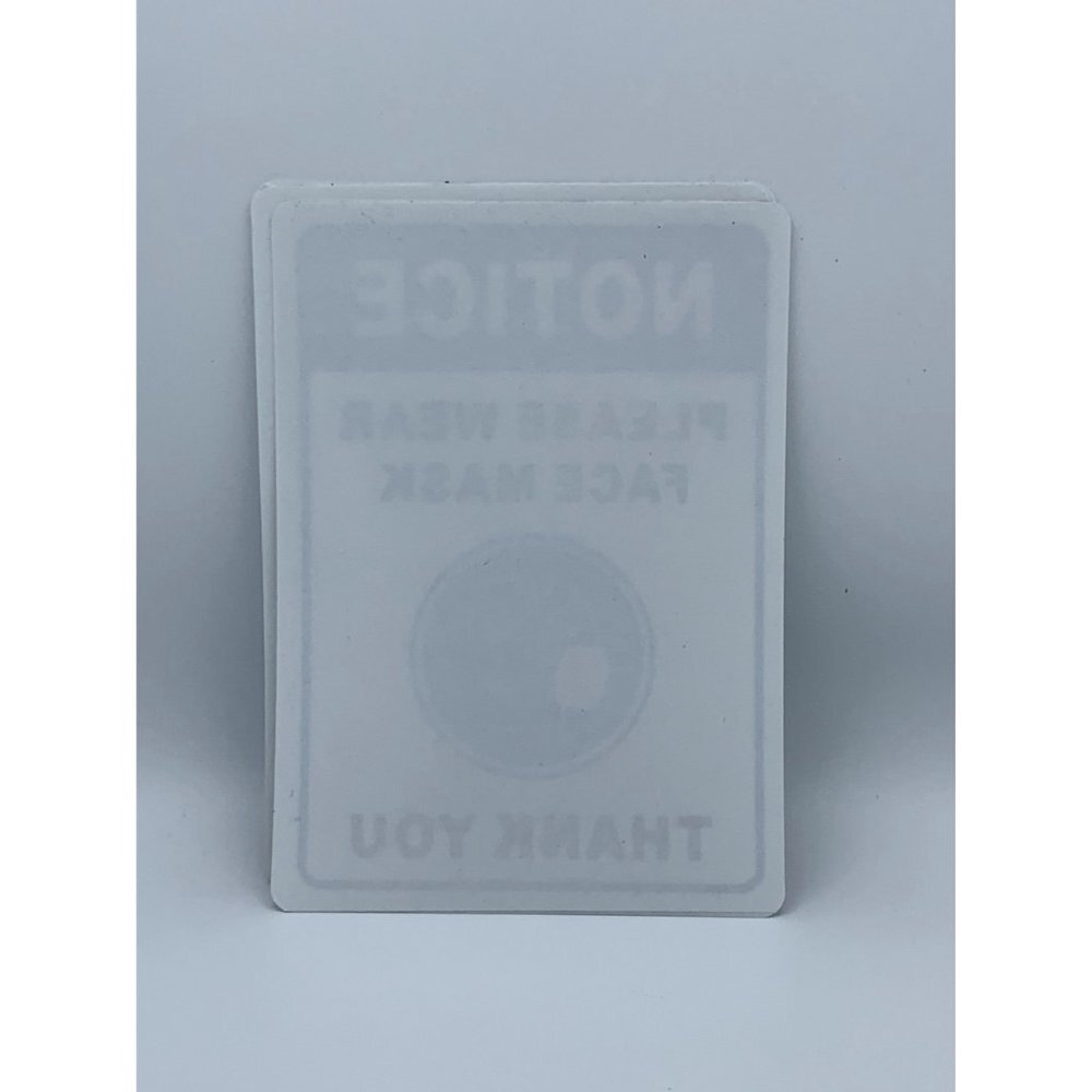 Face Mask Sign Notice. Plastic 7in x 10in, 4 pack