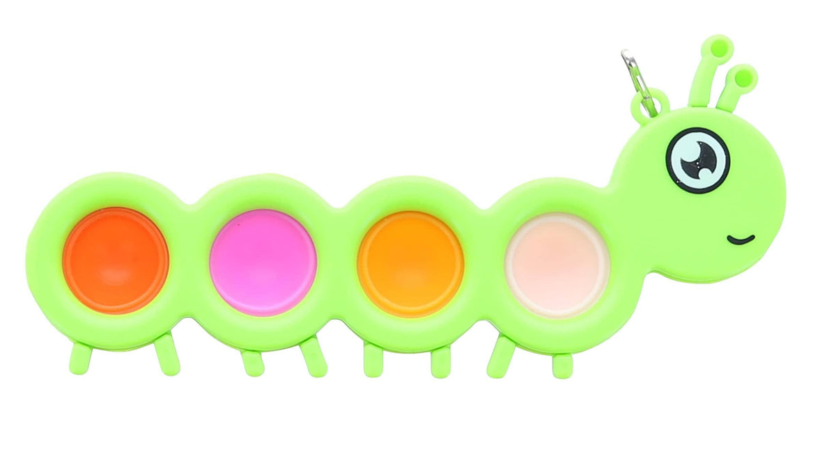 Pop Fidget Caterpillar 4 Button Popping Toy