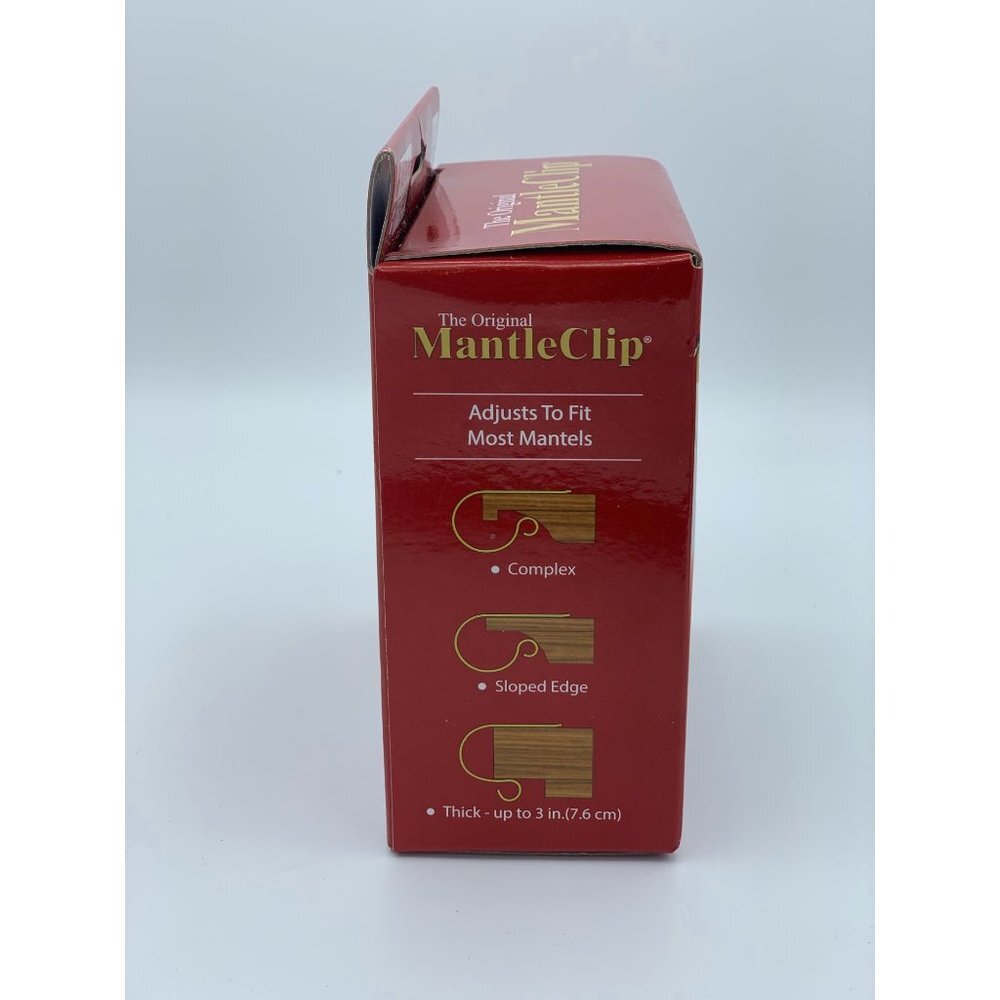 The Original MantleClip 4ct Stocking Holders Silver Adjustable Holiday Decor NIB