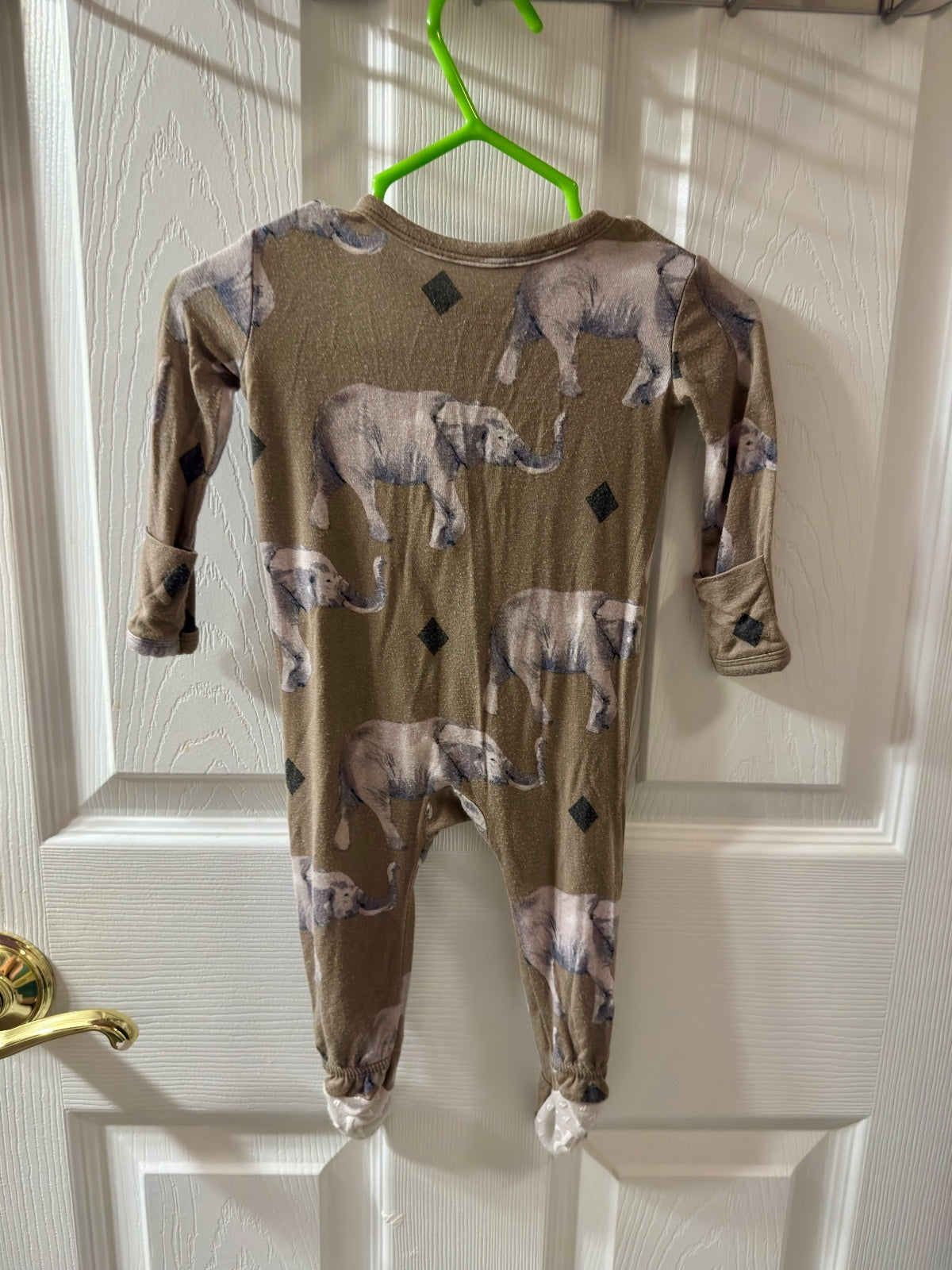 Posh Peanut Elephant Bamboo Footie Pajamas Newborn NB