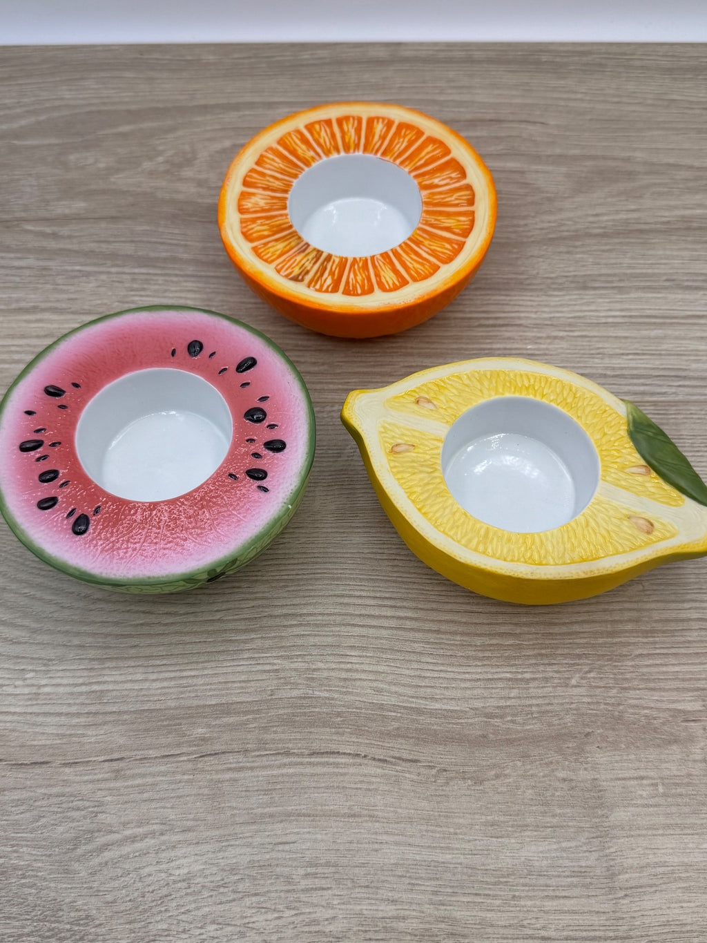 PartyLite P9519 Summer Fest Fruits 3pc Tealight Holders NEW