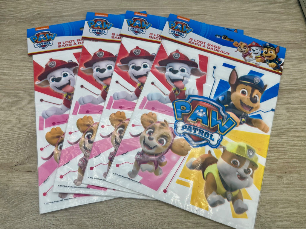 PAW Patrol Party Lot 32 Loot Bags 2 Banners New Sealed