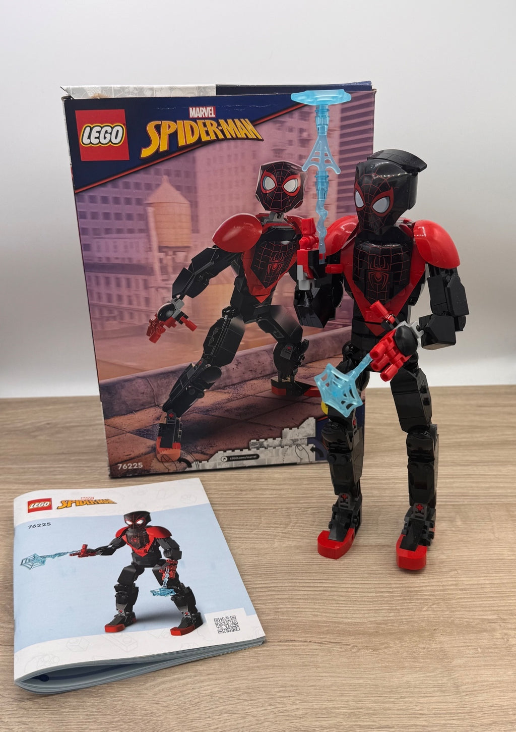 LEGO 76225 Miles Morales Spiderman– Complete w/ Box, Manual & Web Accessories