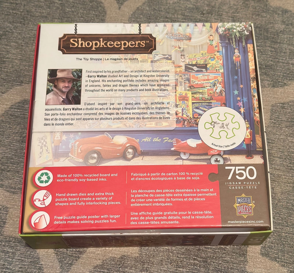 MasterPieces Shopkeepers Toy Shoppe 750 Pc Puzzle Complete