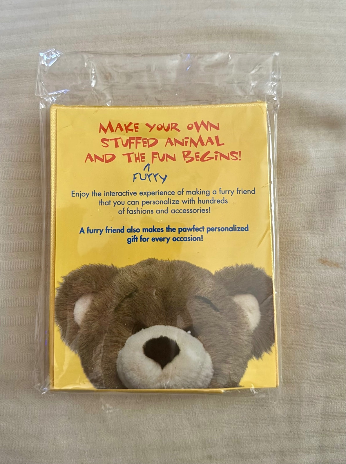 Vintage Build-A-Bear Workshop Yellow Plush Picture Frame NEW