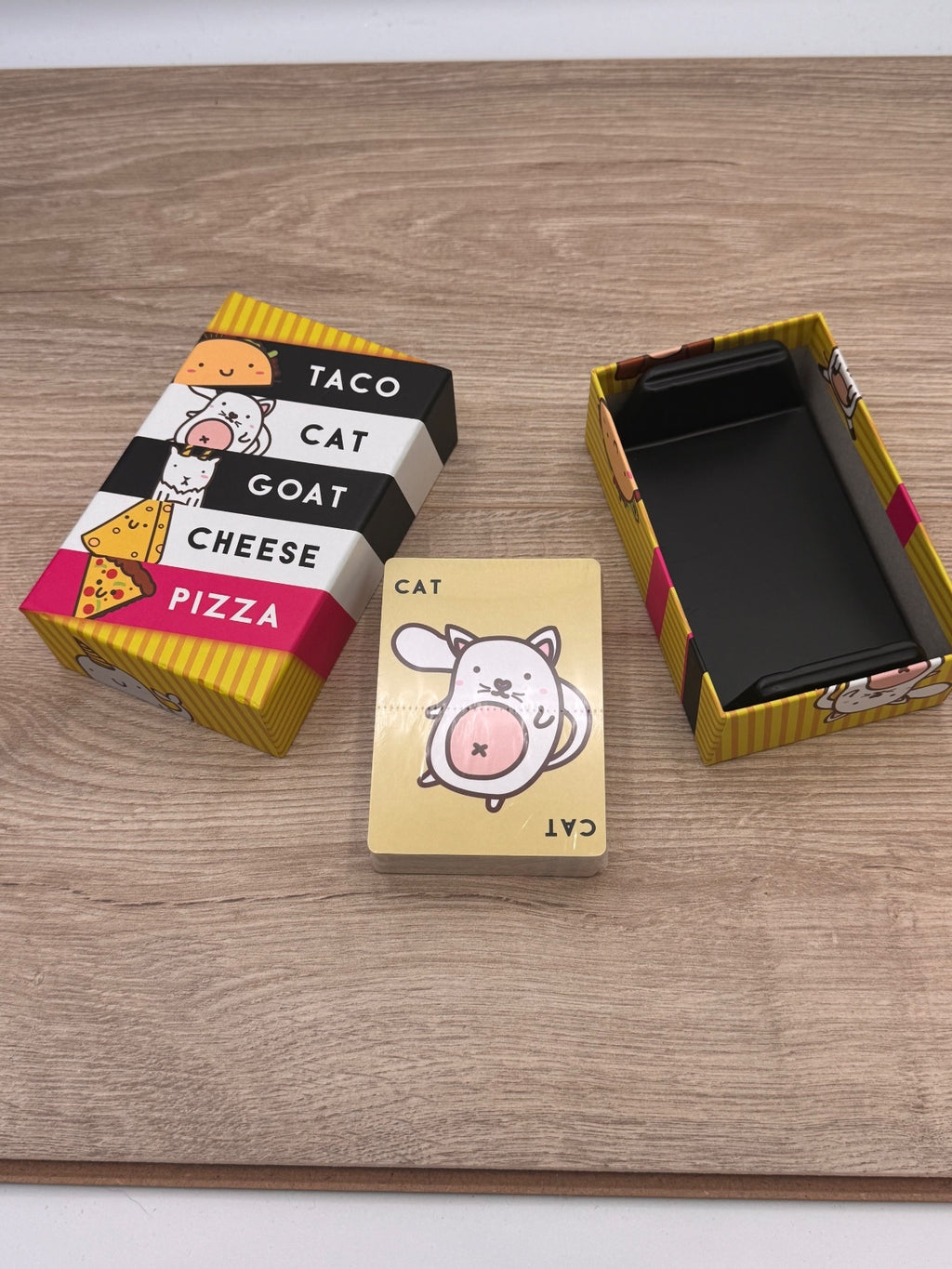 Taco cat goat cheese pizza game, sealed cards