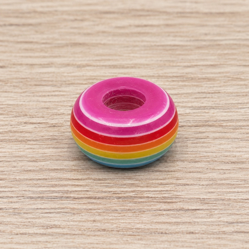 Set of 5 Colorful Rainbow Stackable Ring beads
