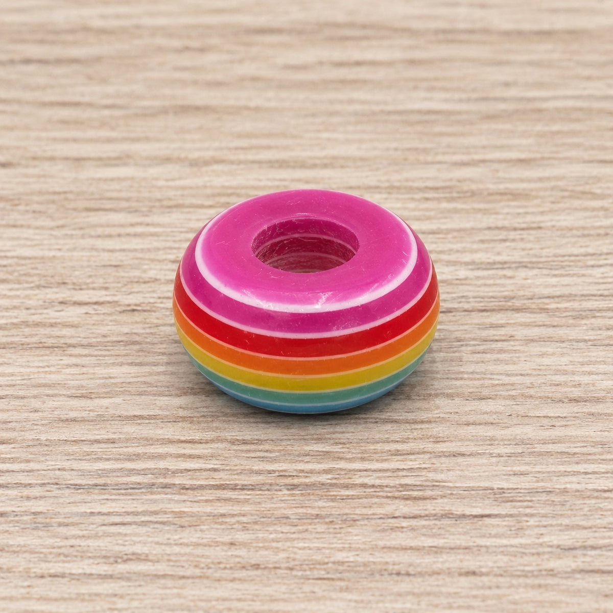 Set of 5 Colorful Rainbow Stackable Ring beads