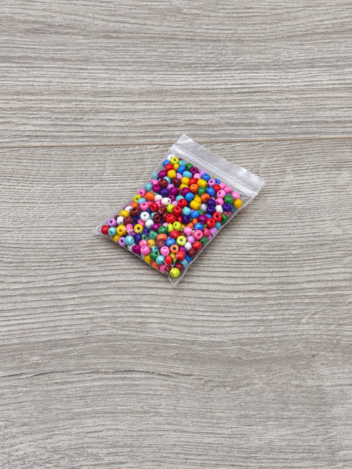 150+ Assorted Multicolor Small Craft Beads Mixed Lot