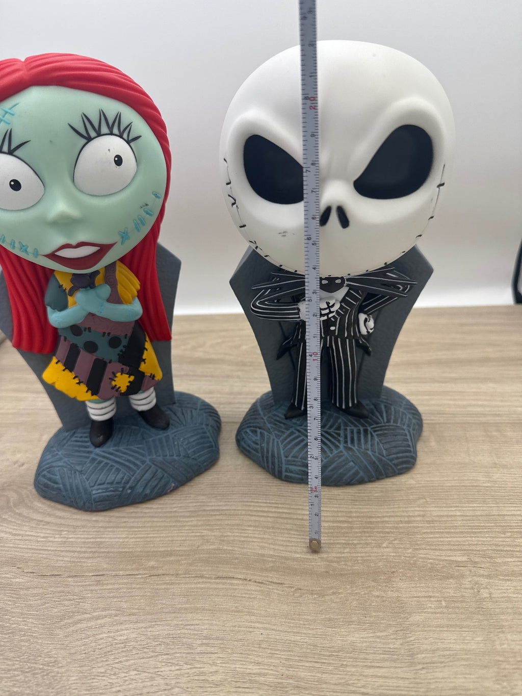 Disney Nightmare Before Christmas Jack & Sally Monogram Coin Banks Lot of 2