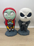 Disney Nightmare Before Christmas Jack & Sally Monogram Coin Banks Lot of 2