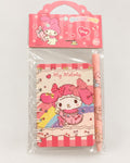 My Melody Mini Spiral Notebook Pen Set Pink Kawaii