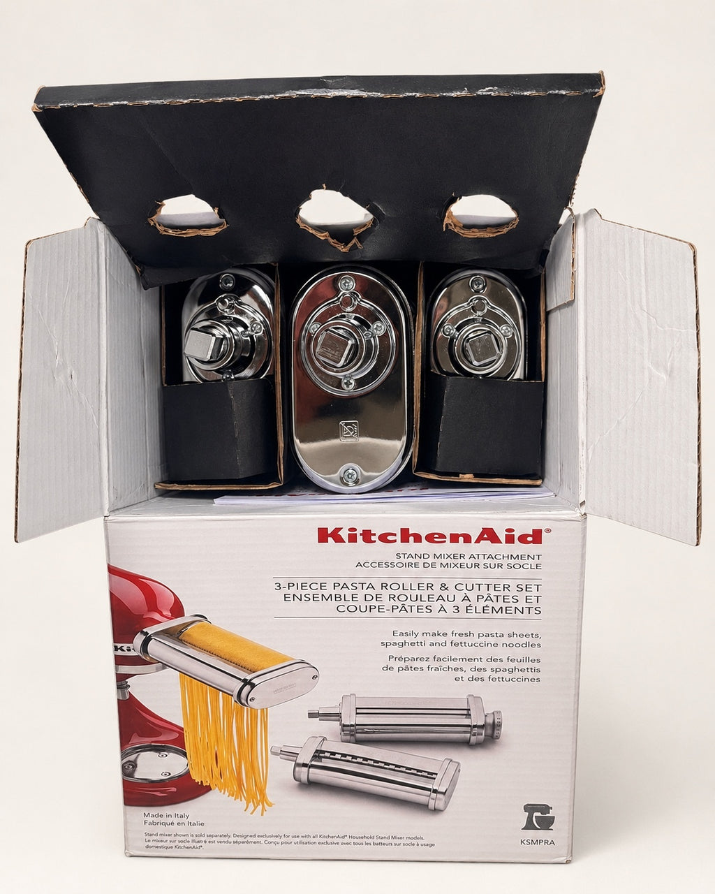 KitchenAid KSMPRA 3-Piece Pasta Roller & Cutter Set NEW