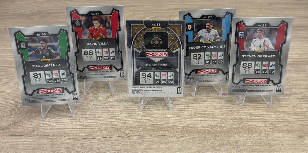 2026 Prizm Monopoly FIFA 5 Card Lot Gerrard Villa Valverde
