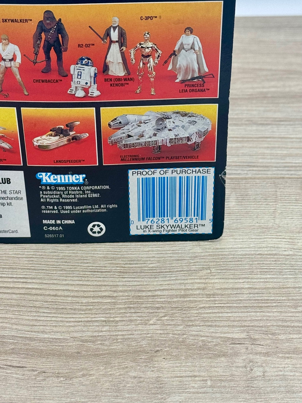 1995 Star Wars Luke X-Wing Pilot Short Saber Kenner MOC