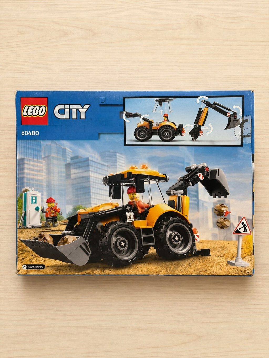 LEGO City 60480 Yellow Backhoe Loader 301 Pieces New in Box 2026