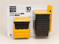 GreenMade Mini Bin 10 Pack Storage Bins w/ Lids Black Yellow