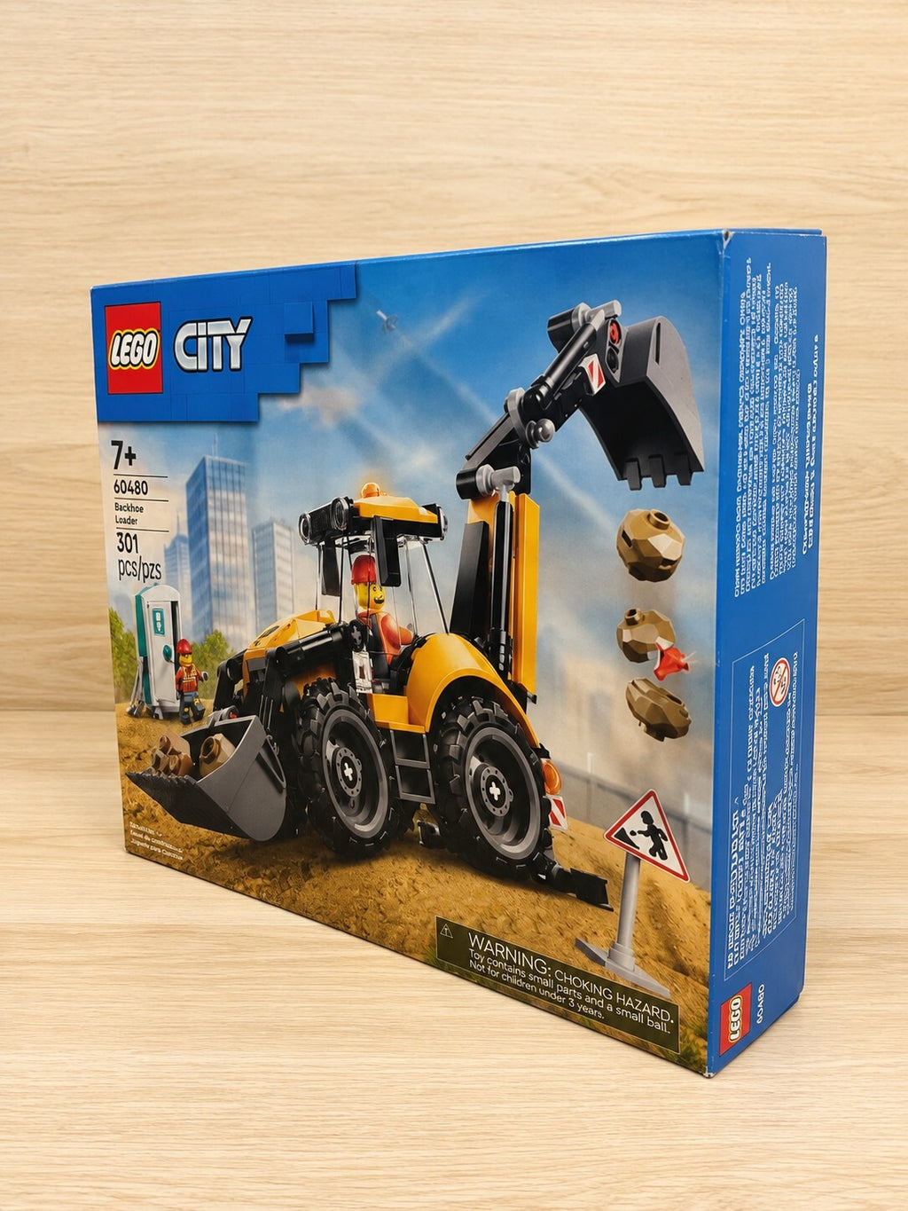LEGO City 60480 Yellow Backhoe Loader 301 Pieces New in Box 2026