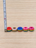Set of 5 Colorful Rainbow Stackable Ring beads