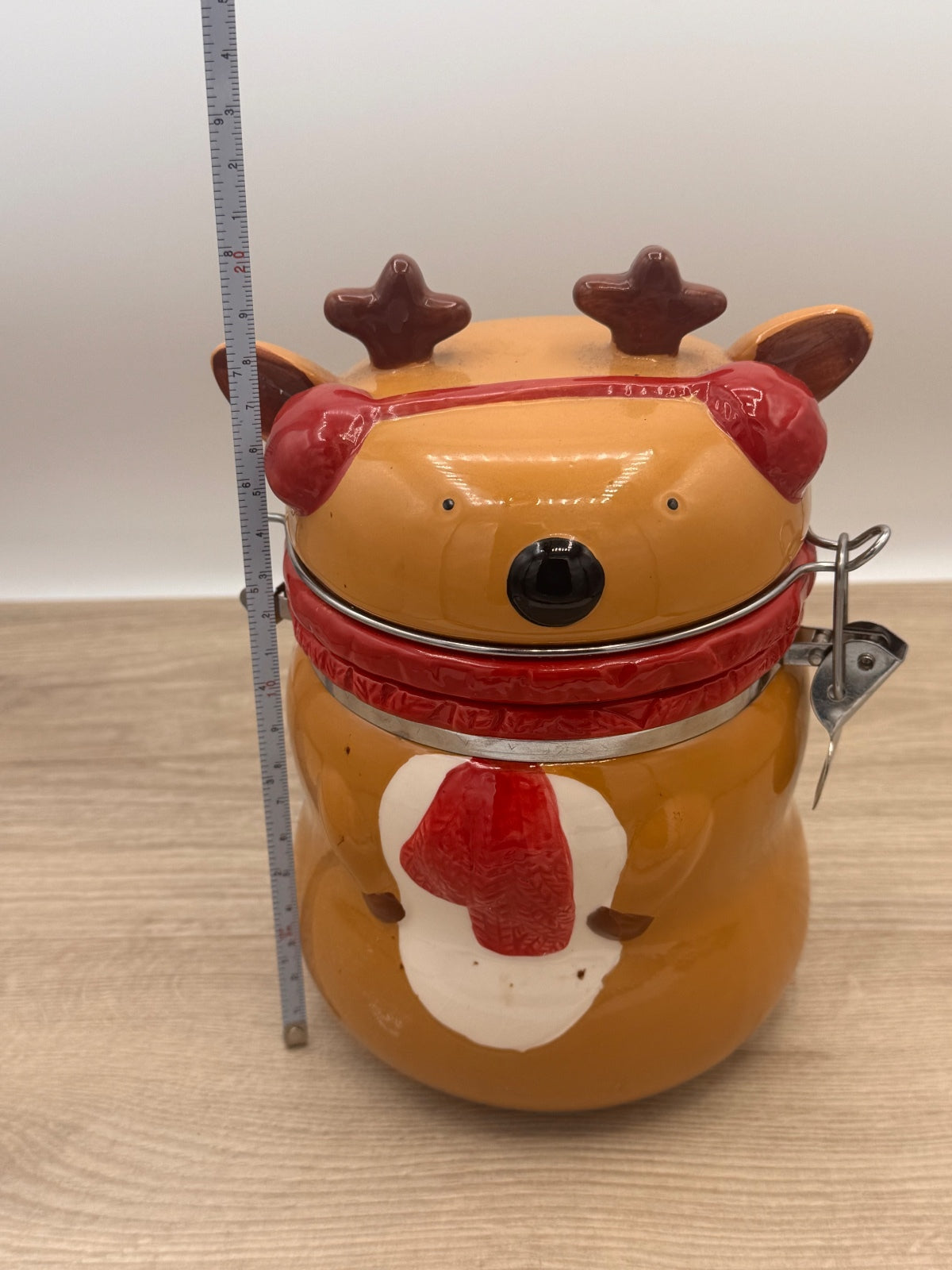 ConAgra Foods Reindeer Ceramic Cookie Jar Christmas Preowned