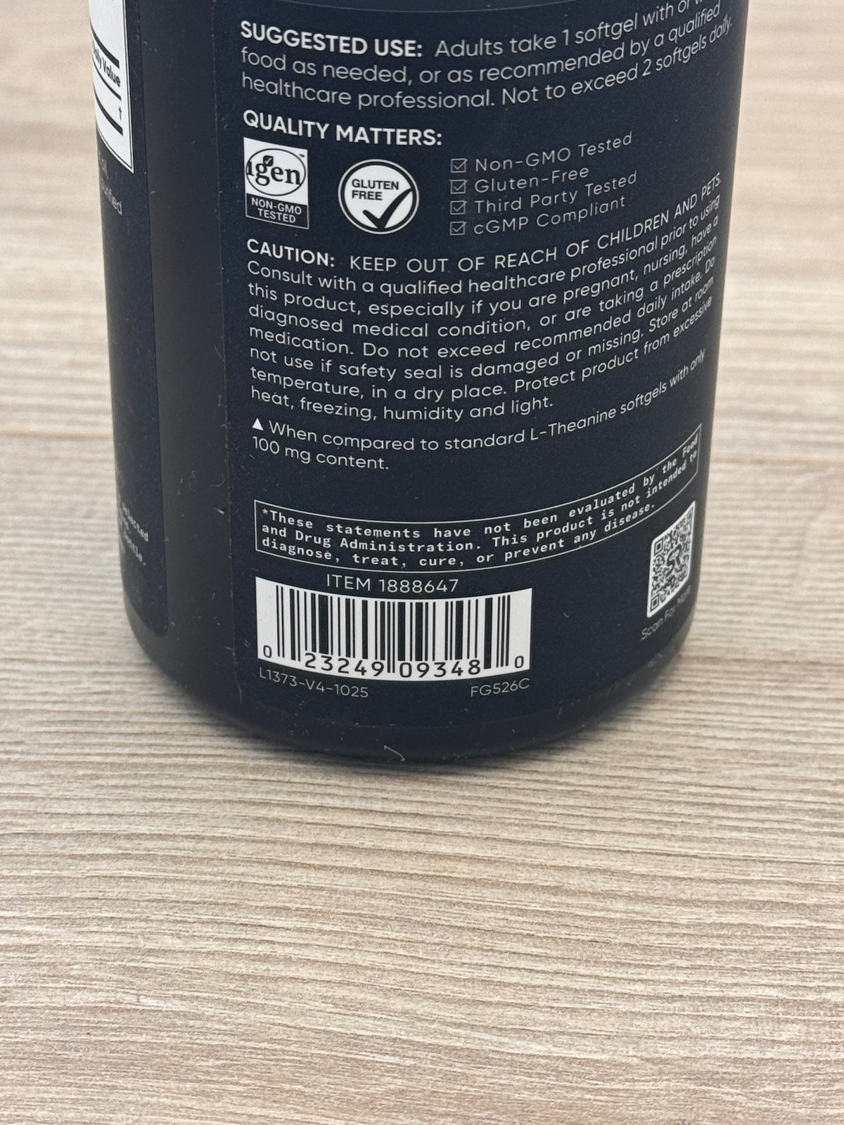 Sports Research L-Theanine 200mg 150 Softgels