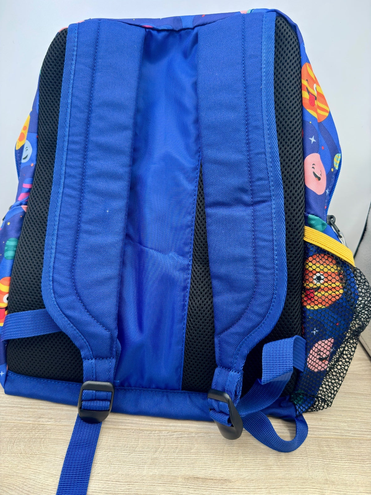Kids Space Planet Emoji Backpack Matching Pencil Pouch Blue