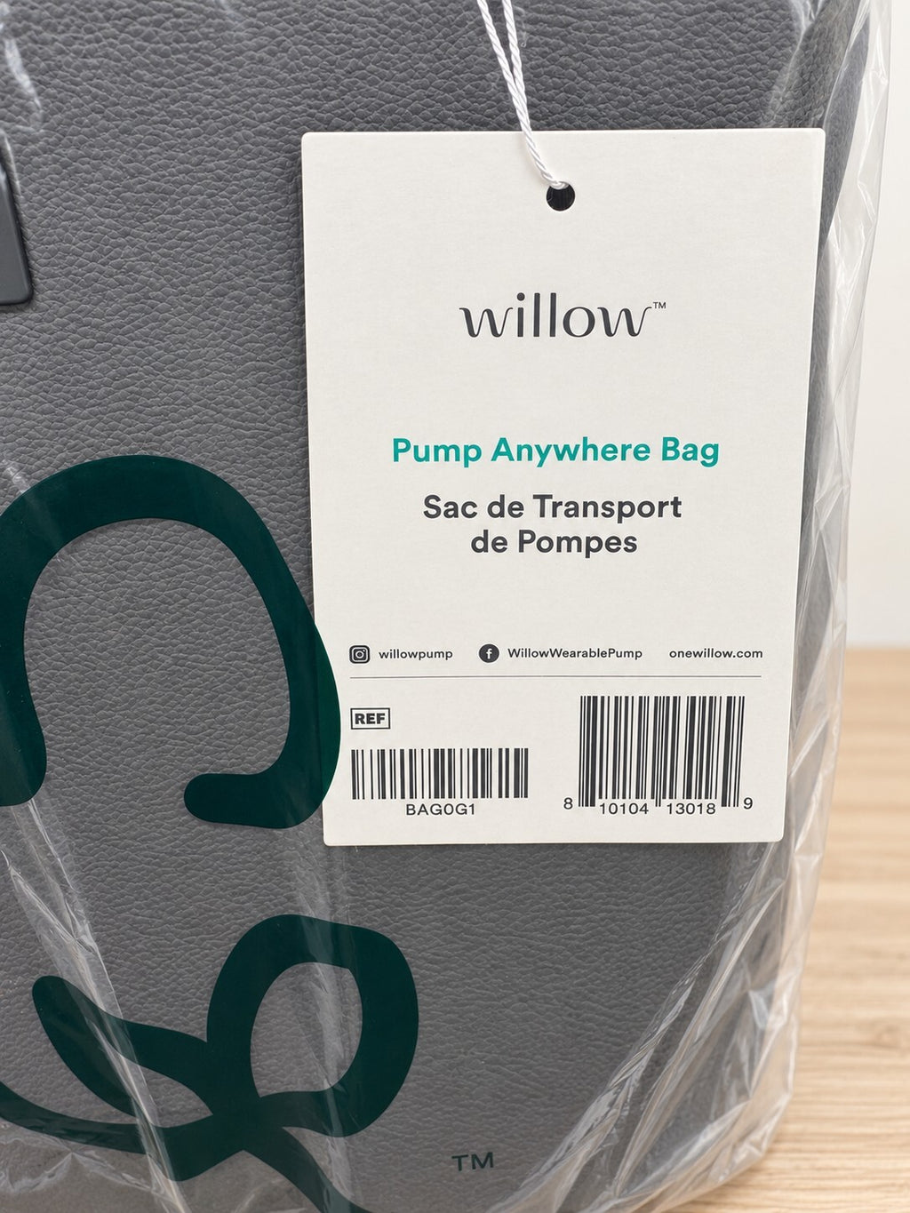 Willow Pump Anywhere Bag Gray Vegan Leather New w/ Tags