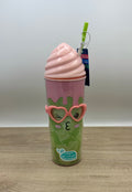 Cool Gear 20 oz Tumbler Pink Green Straw Cup New w Tag