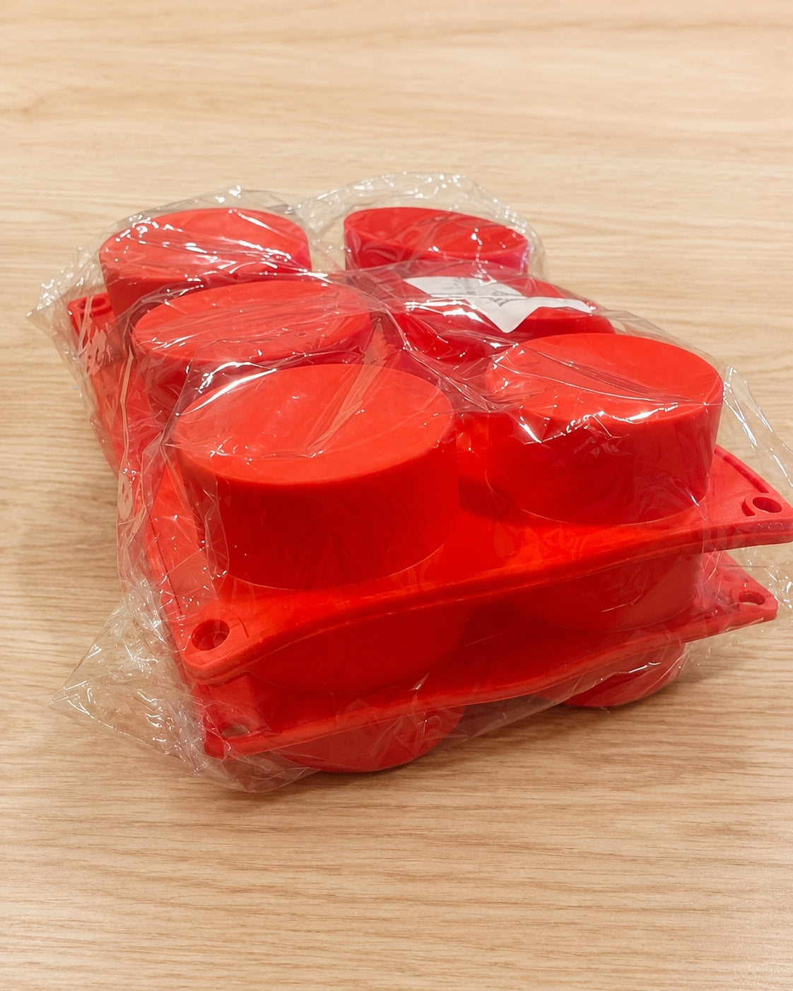 Round Silicone Molds 6 Cavity 2 Inch | Baking Craft Wax Mold | Choose 1 2 3 or 6 Red Molds