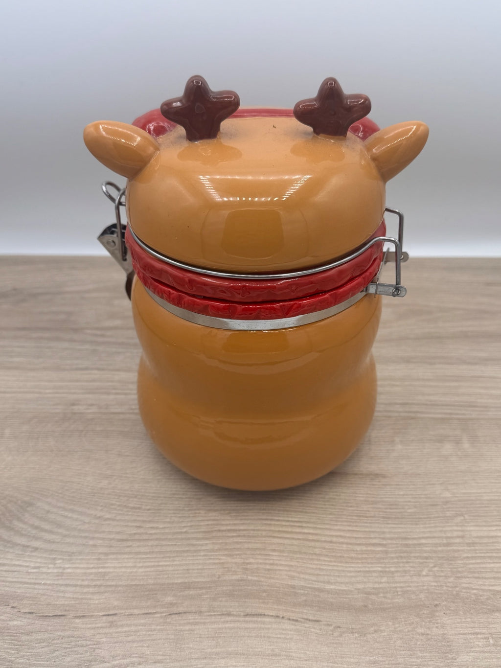 ConAgra Foods Reindeer Ceramic Cookie Jar Christmas Preowned