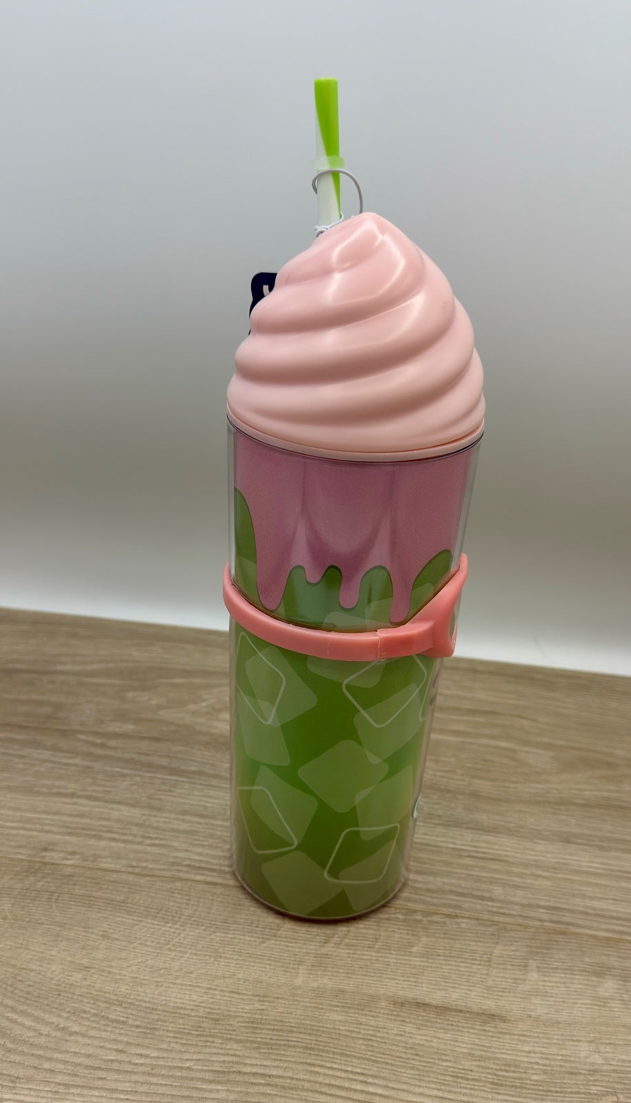 Cool Gear 20 oz Tumbler Pink Green Straw Cup New w Tag