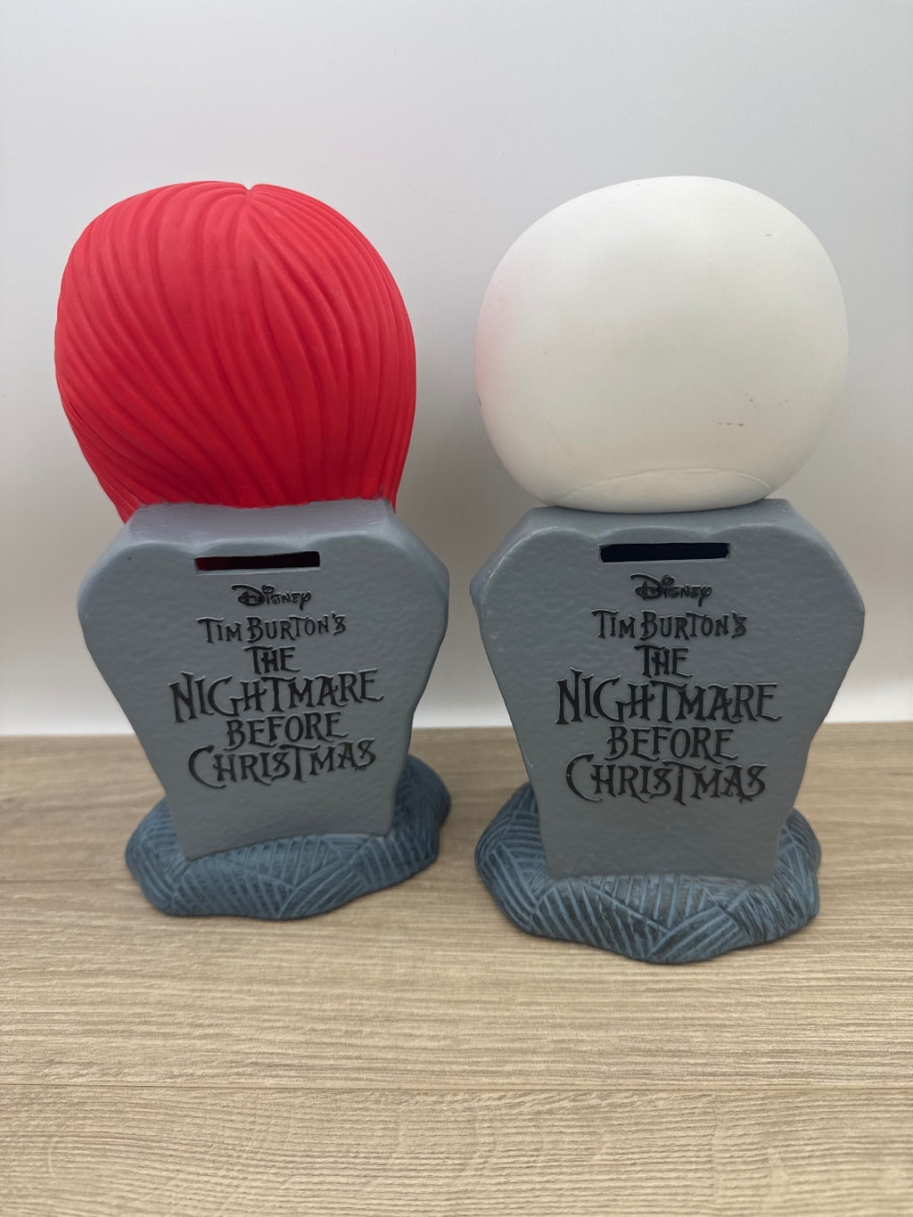 Disney Nightmare Before Christmas Jack & Sally Monogram Coin Banks Lot of 2