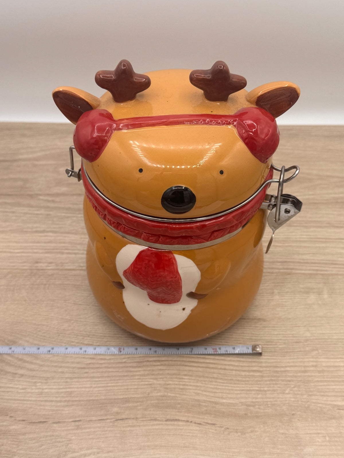 ConAgra Foods Reindeer Ceramic Cookie Jar Christmas Preowned