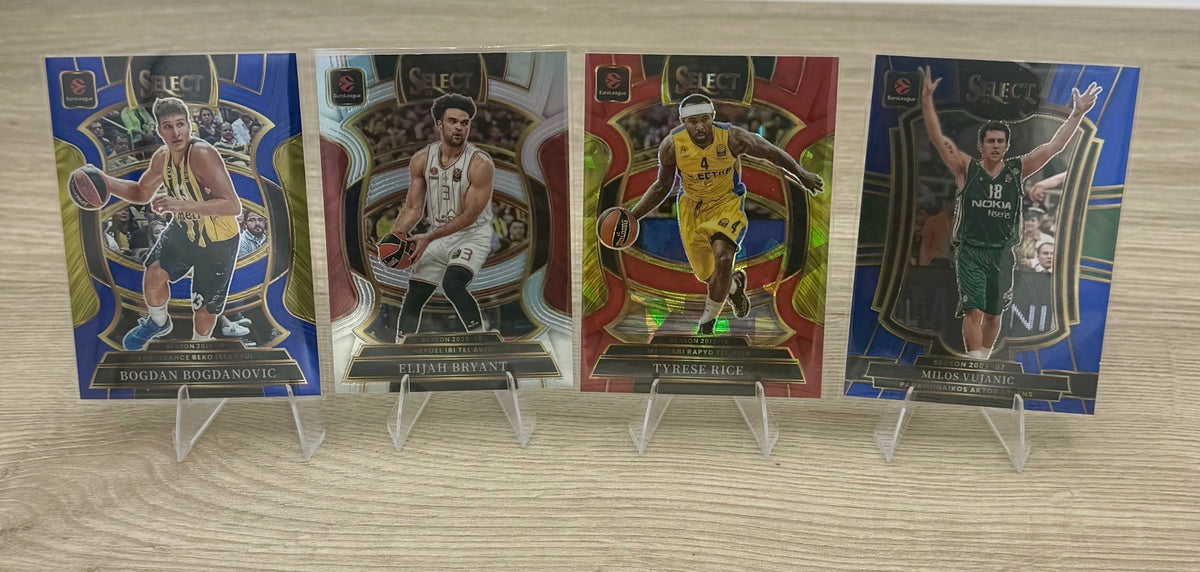 2025-26 Select EuroLeague Prizm Parallel 4 Card Lot
