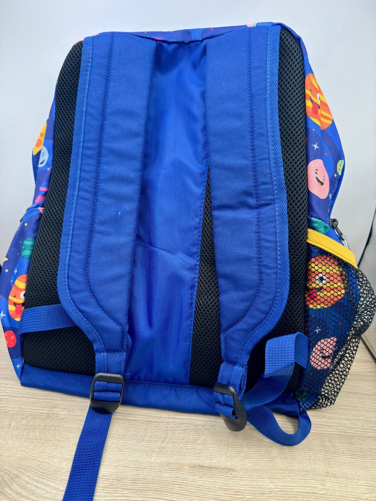 Kids Space Planet Emoji Backpack Matching Pencil Pouch Blue