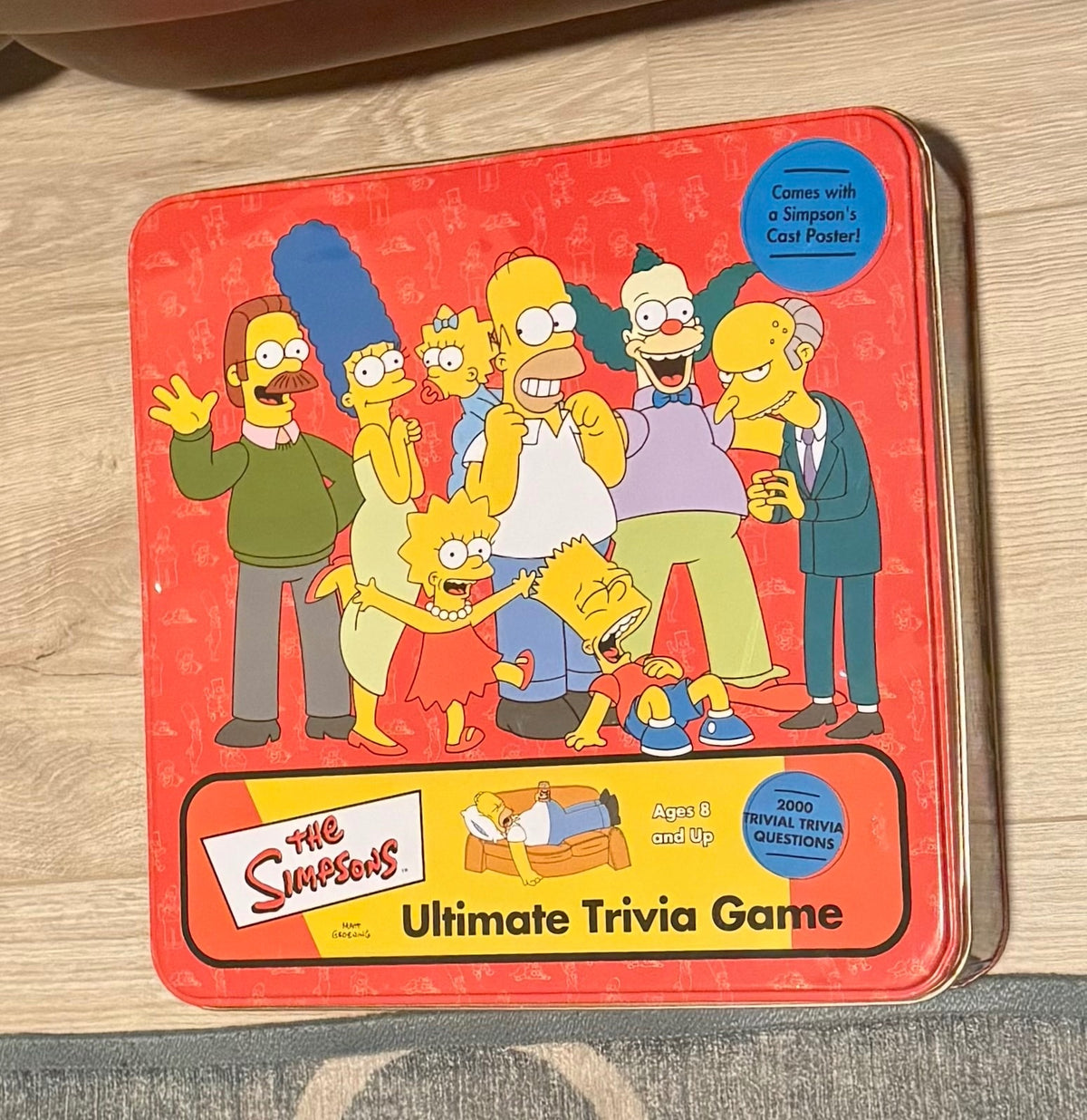 Vintage Simpsons Ultimate Trivia Game Tin 2002 Appears