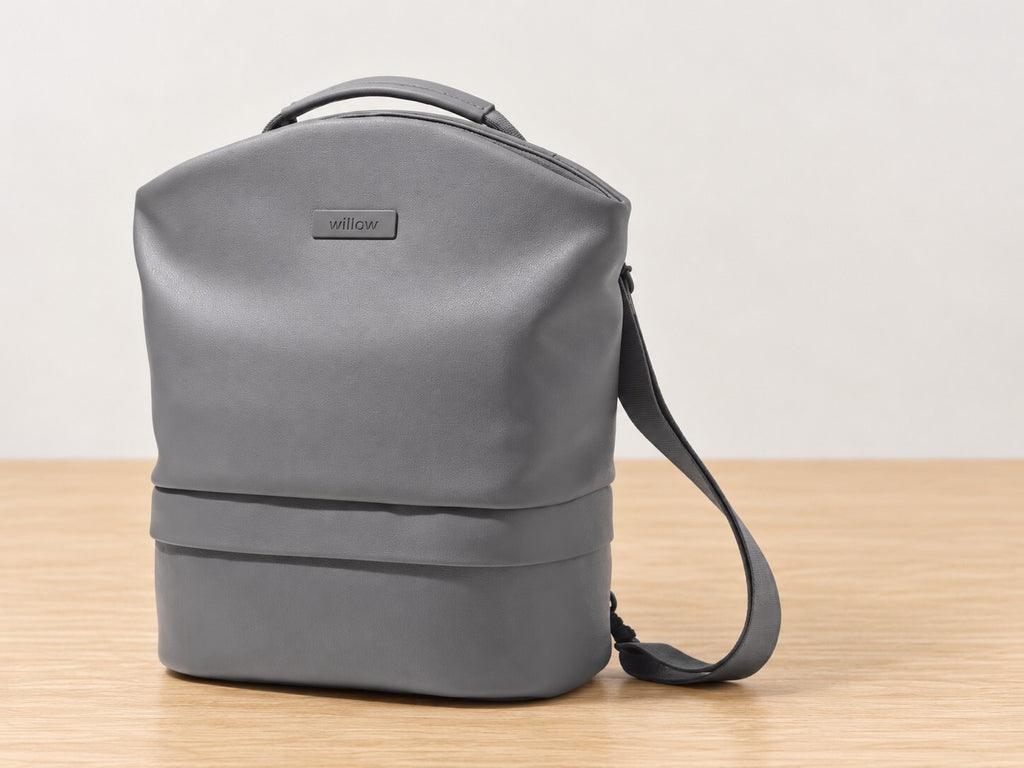 Willow Pump Anywhere Bag Gray Vegan Leather New w/ Tags