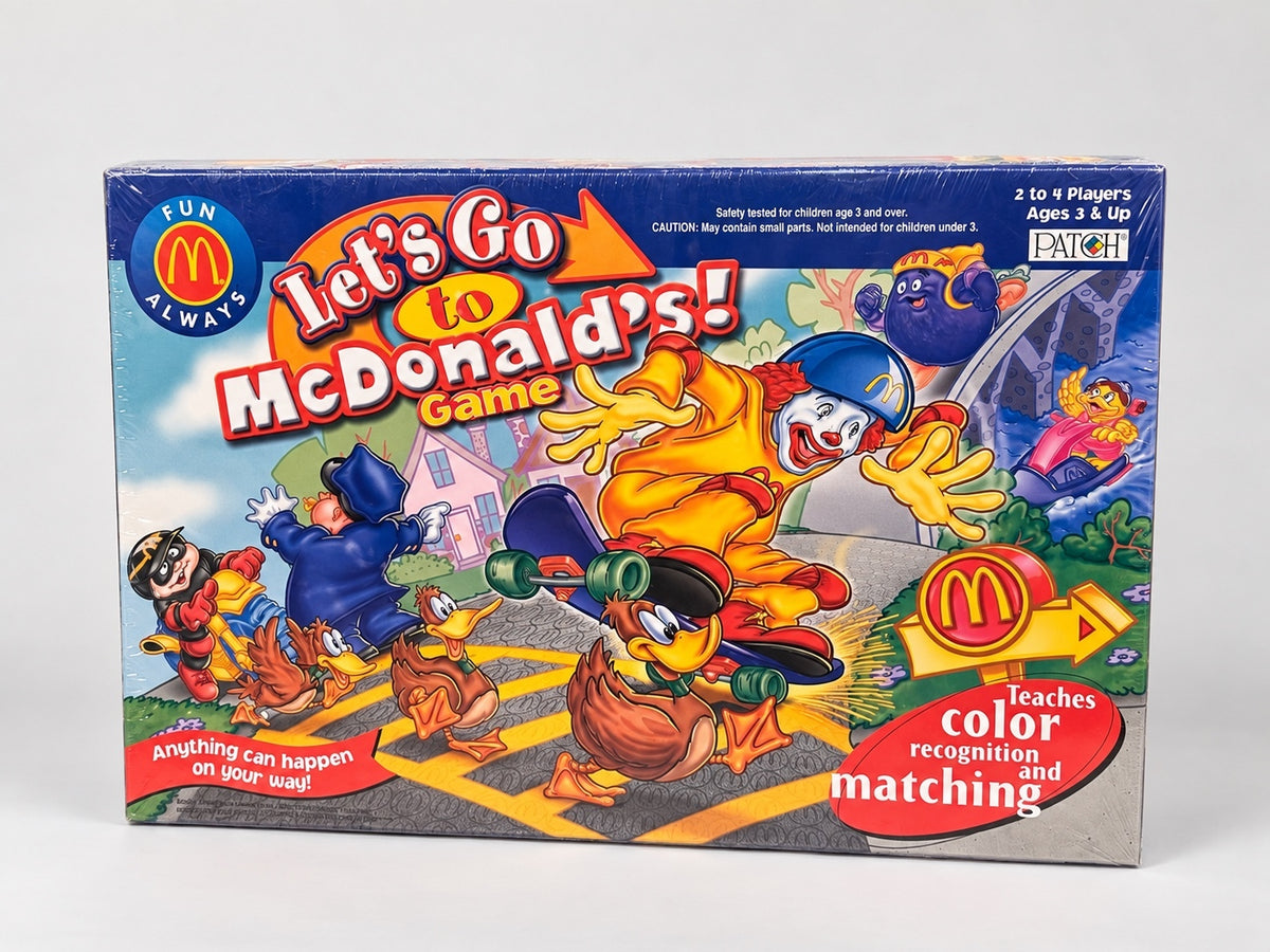 2001 Let's Go to McDonald's Board Game NEW Sealed Patch