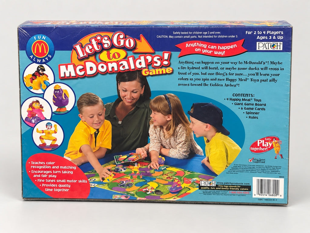 2001 Let's Go to McDonald's Board Game NEW Sealed Patch