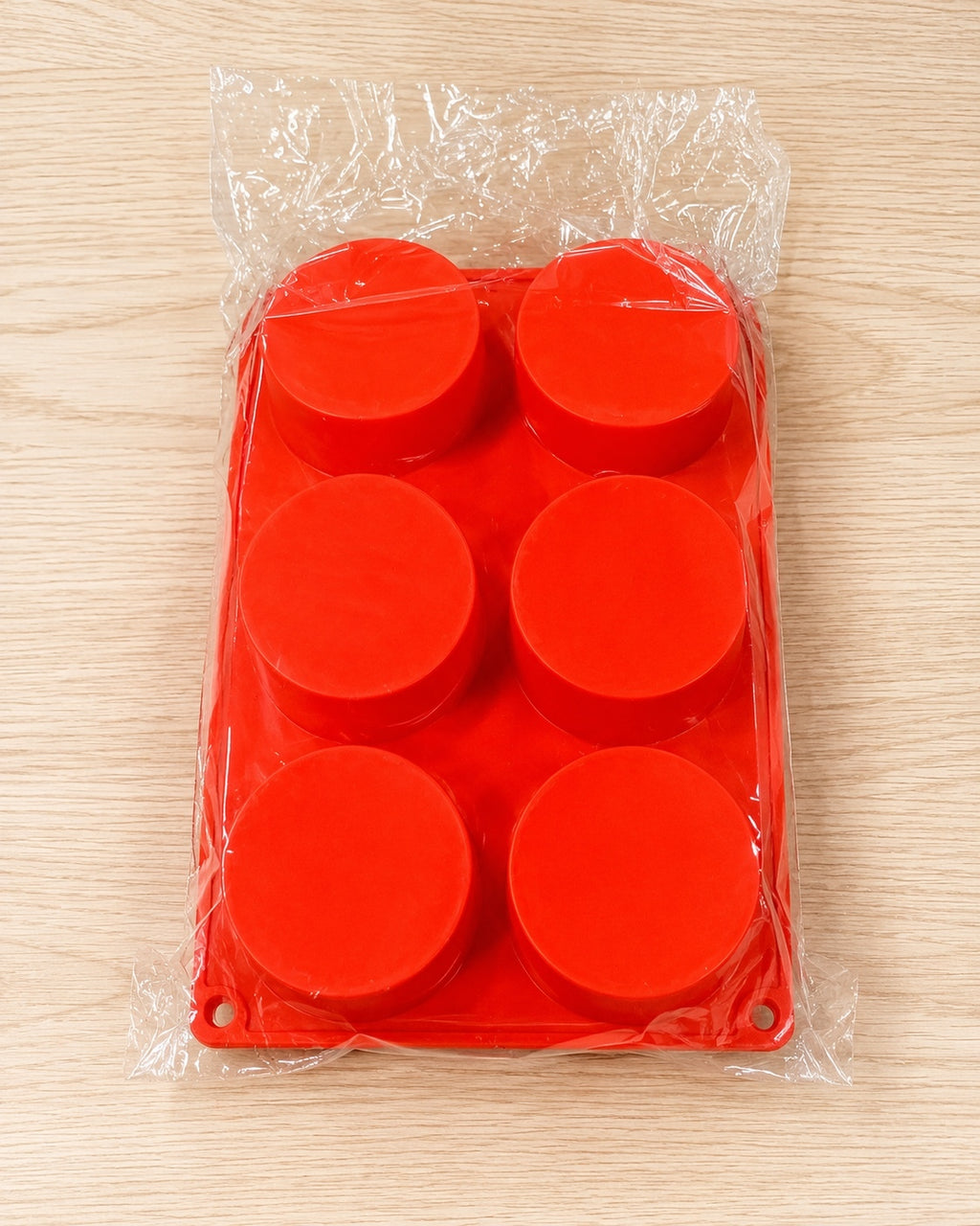 Round Silicone Molds 6 Cavity 2 Inch | Baking Craft Wax Mold | Choose 1 2 3 or 6 Red Molds