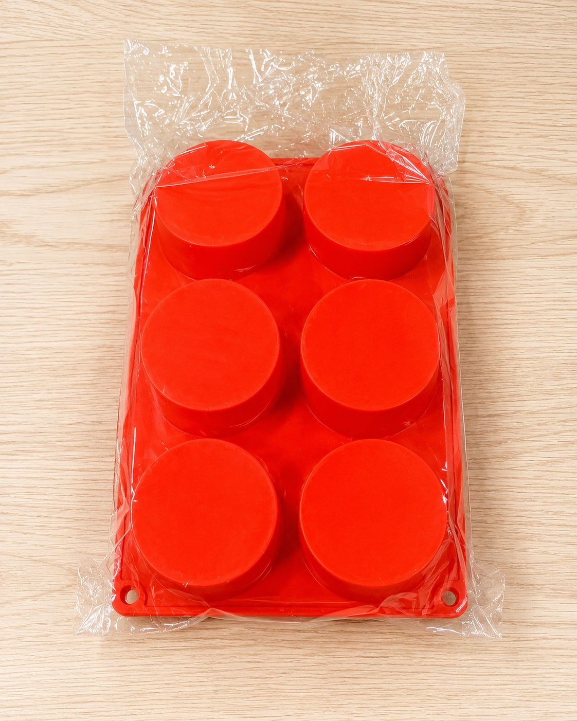 Round Silicone Molds 6 Cavity 2 Inch | Baking Craft Wax Mold | Choose 1 2 3 or 6 Red Molds
