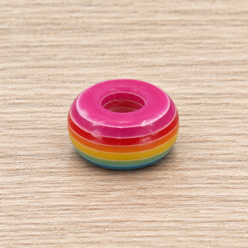 Set of 5 Colorful Rainbow Stackable Ring beads