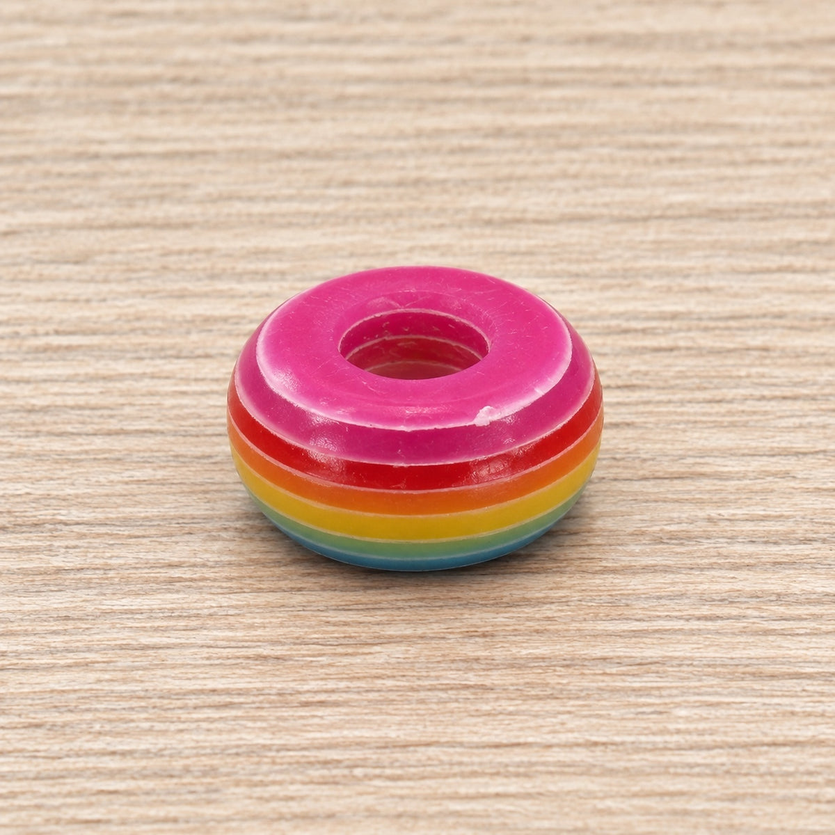 Set of 5 Colorful Rainbow Stackable Ring beads