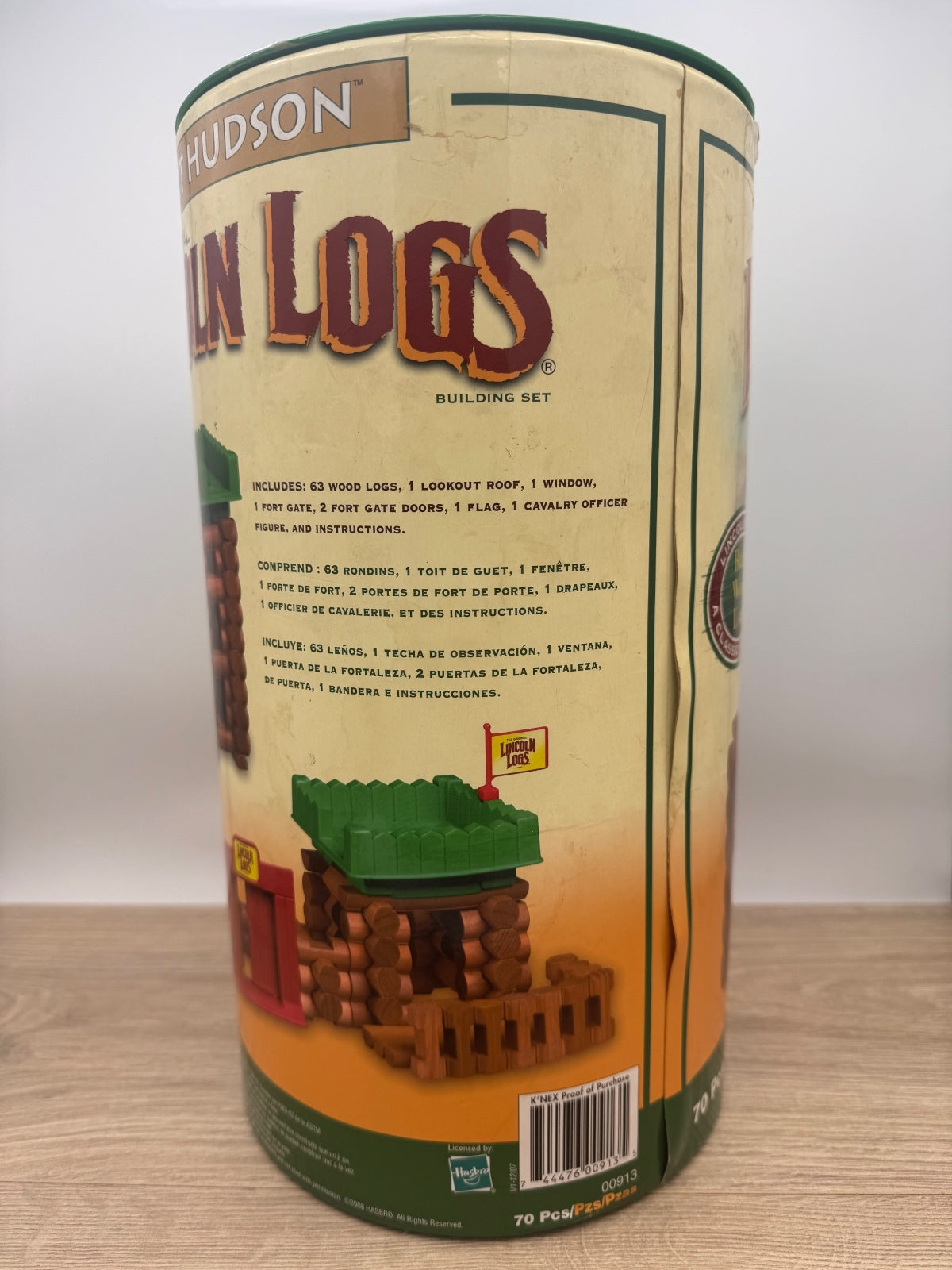 Lincoln Logs Fort Hudson 00913 57/70 Pcs Incomplete