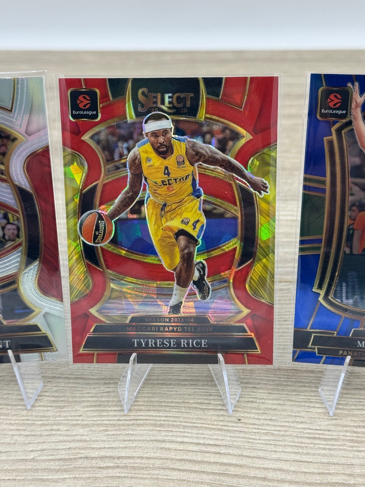 2025-26 Select EuroLeague Prizm Parallel 4 Card Lot