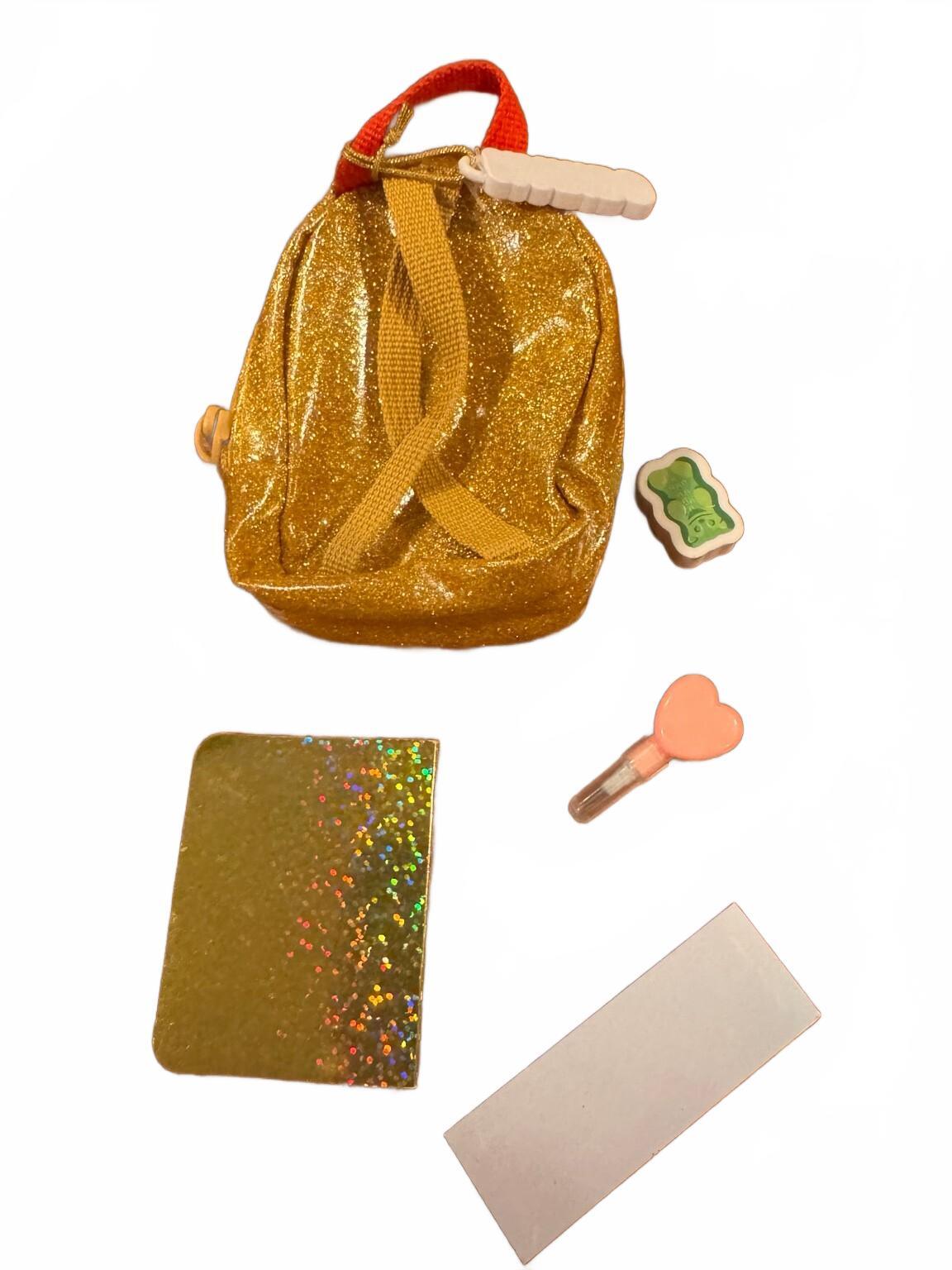 Real Littles HARIBO Goldbears Mini Backpack Gold Glitter Accessories