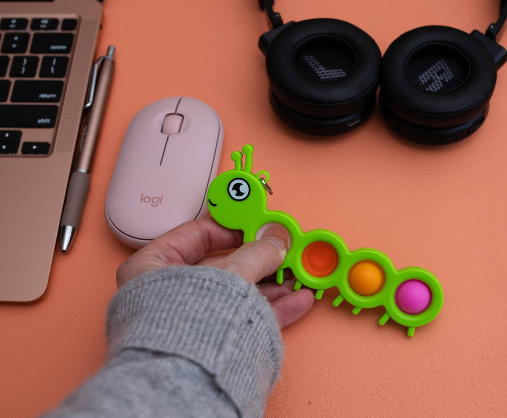 Pop Fidget Caterpillar 4 Button Popping Toy