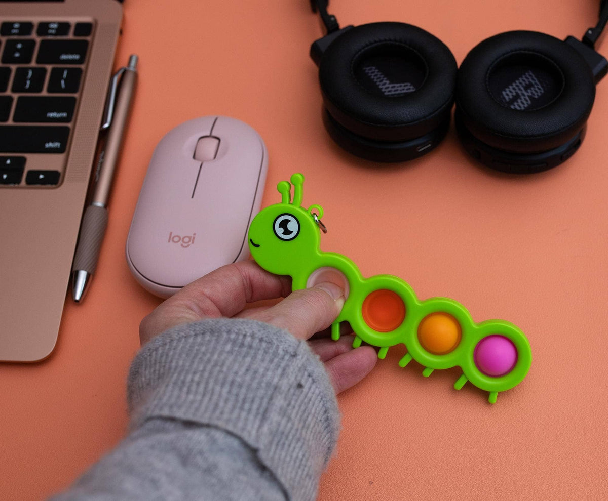 Pop Fidget Caterpillar 4 Button Popping Toy